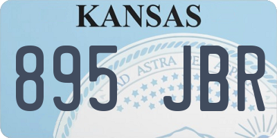 KS license plate 895JBR