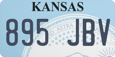 KS license plate 895JBV