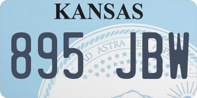 KS license plate 895JBW