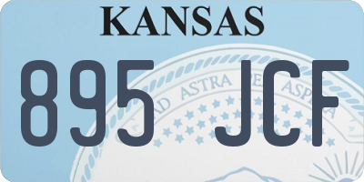 KS license plate 895JCF