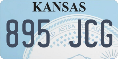 KS license plate 895JCG