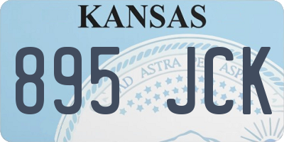 KS license plate 895JCK