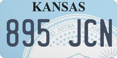KS license plate 895JCN