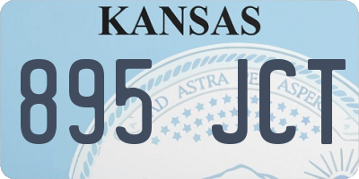 KS license plate 895JCT