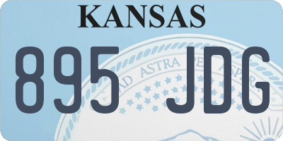 KS license plate 895JDG