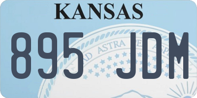 KS license plate 895JDM