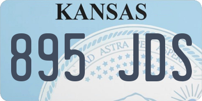KS license plate 895JDS