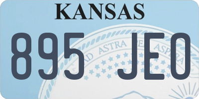KS license plate 895JEO