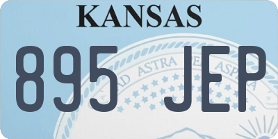 KS license plate 895JEP