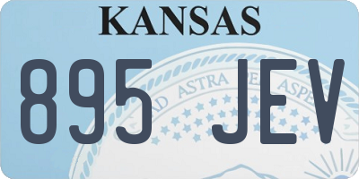 KS license plate 895JEV
