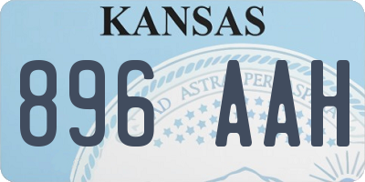 KS license plate 896AAH