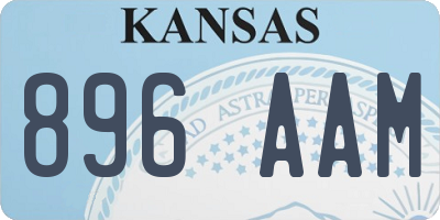 KS license plate 896AAM