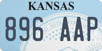 KS license plate 896AAP
