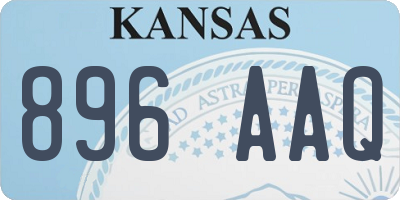 KS license plate 896AAQ