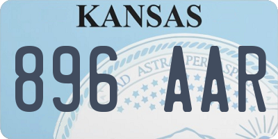 KS license plate 896AAR