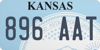 KS license plate 896AAT