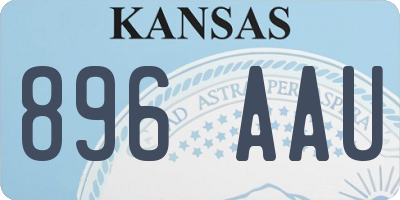 KS license plate 896AAU