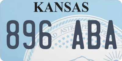 KS license plate 896ABA