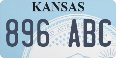 KS license plate 896ABC