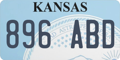 KS license plate 896ABD