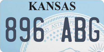 KS license plate 896ABG