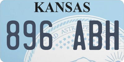 KS license plate 896ABH