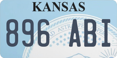 KS license plate 896ABI