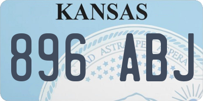 KS license plate 896ABJ