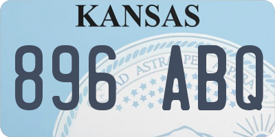KS license plate 896ABQ
