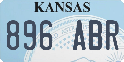 KS license plate 896ABR
