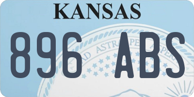 KS license plate 896ABS