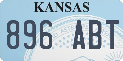 KS license plate 896ABT