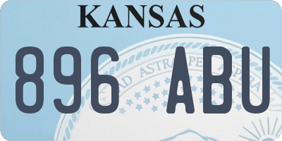 KS license plate 896ABU
