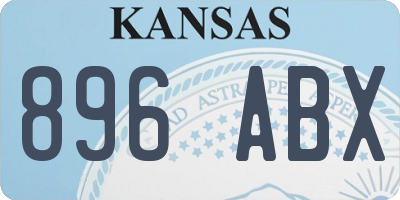 KS license plate 896ABX