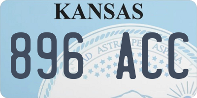 KS license plate 896ACC