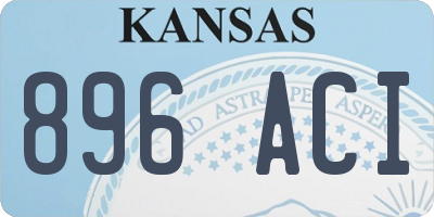 KS license plate 896ACI