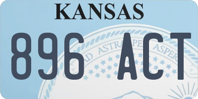 KS license plate 896ACT