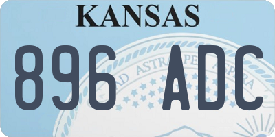 KS license plate 896ADC
