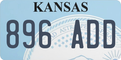KS license plate 896ADD