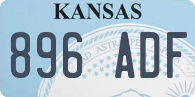 KS license plate 896ADF