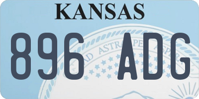 KS license plate 896ADG