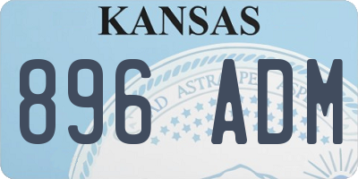 KS license plate 896ADM