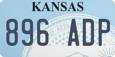 KS license plate 896ADP