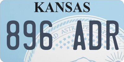 KS license plate 896ADR