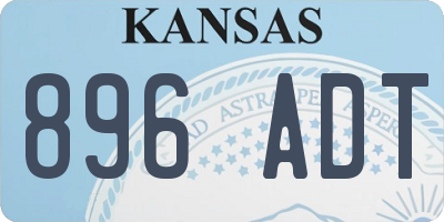 KS license plate 896ADT