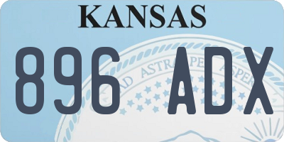 KS license plate 896ADX
