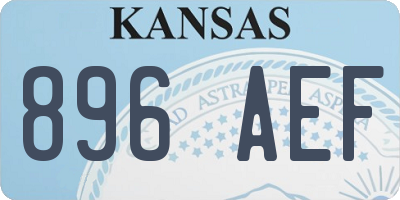 KS license plate 896AEF