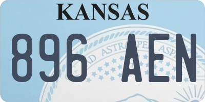 KS license plate 896AEN