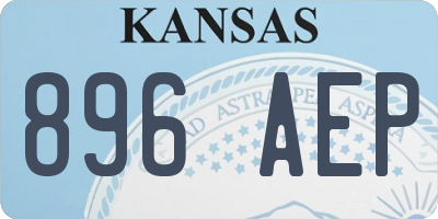 KS license plate 896AEP