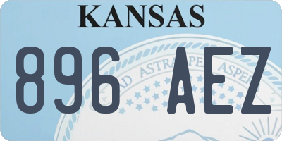 KS license plate 896AEZ